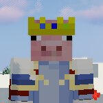 Technoblade in his Antarctic Empire skin, facing the viewer head-on